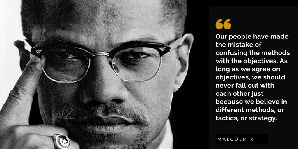 MLKMemorialChi's tweet photo. Happy birthday #MalcolmX. Even though he &amp; #MLK had different methods, they had one objective. #MalcolmXBDay https://t.co/HpJLpkZND7
