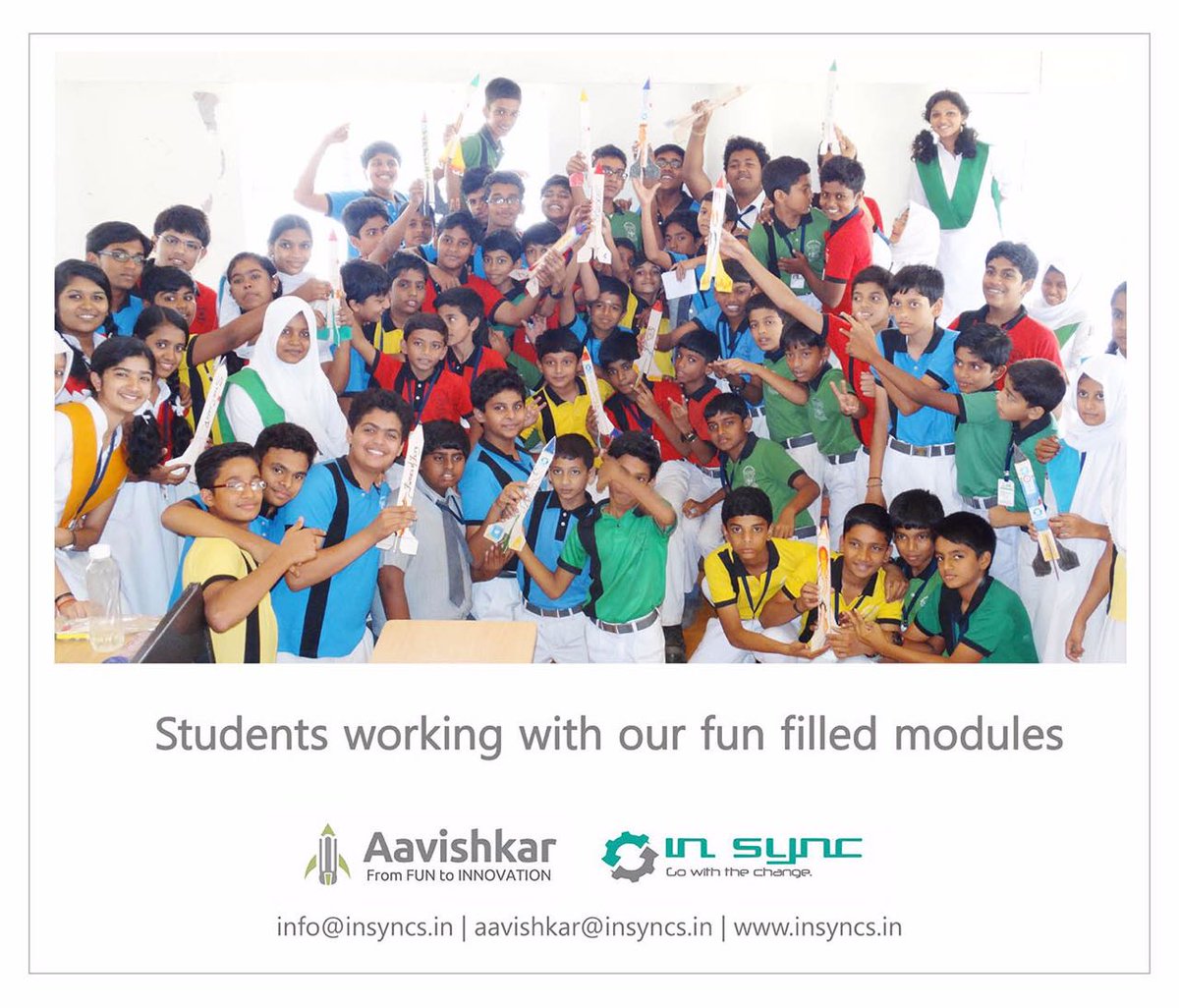 in_syncs1's tweet photo. The joy of creativity should be included as a part of our education!  #avishkarworkshop #Aerolove https://t.co/kndMA6Xt3m