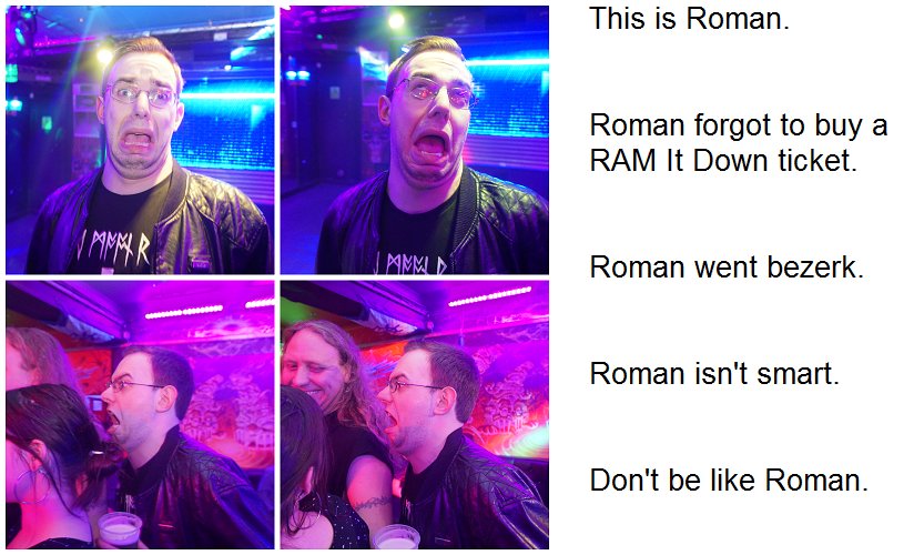 ramitdownfest's tweet photo. #DontBeLikeRoman buy a #RAMItDownFestival ticket #20May #21May #HeavyMetal #Aberdeen #Abdn
https://t.co/1kc3DFtDAE https://t.co/SYCYPwIwop
