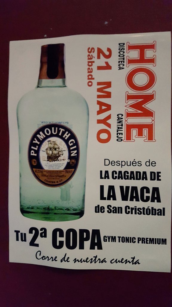 El mejor gin tonic premium a cargo de PLYMOUTH GIN en <a href="/DiscotecaHome/">DISCOTECA HOME</a>  colaborando con <a href="/san_cristbal/">Junta San Cristóbal</a> este finde