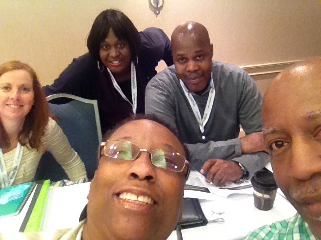 Chattygirl0624's tweet photo. Selfie with baby boomers and generation x volunteer managers #ncavamillennial #ncava https://t.co/tnJ1aVrs4L