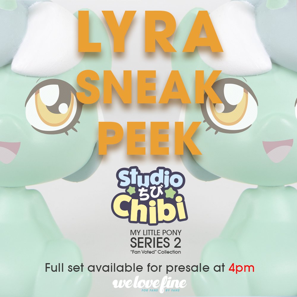 ForFansxFans's tweet photo. The next #MLP #StudioChibi sneak peek is Lyra! 2 more hours until you can pre-order! https://t.co/tGWR83nzvt https://t.co/29uNU5hgaL