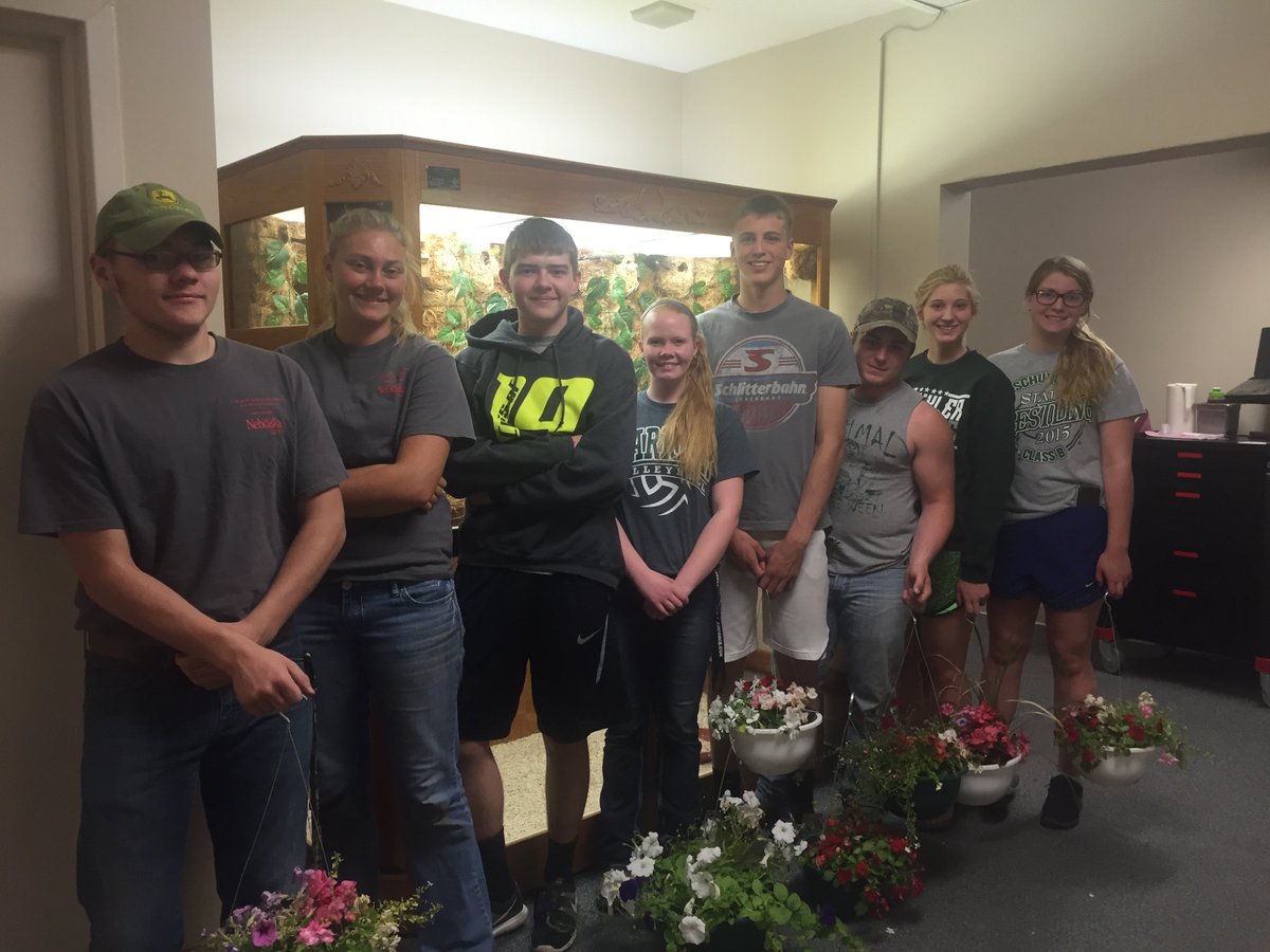 schuylerffa's tweet photo. Finished officer training today delivering floral baskets @The Golden Living Center

#livingtoserve https://t.co/Vd2wYTclh8