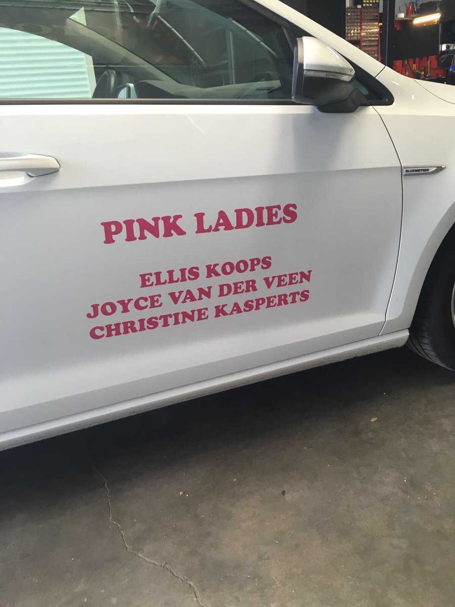 #thepinkladies zijn er klaar voor! Veel succes <a href="/ellisvertellis/">ellis</a> en je navigator en backseatfriend!