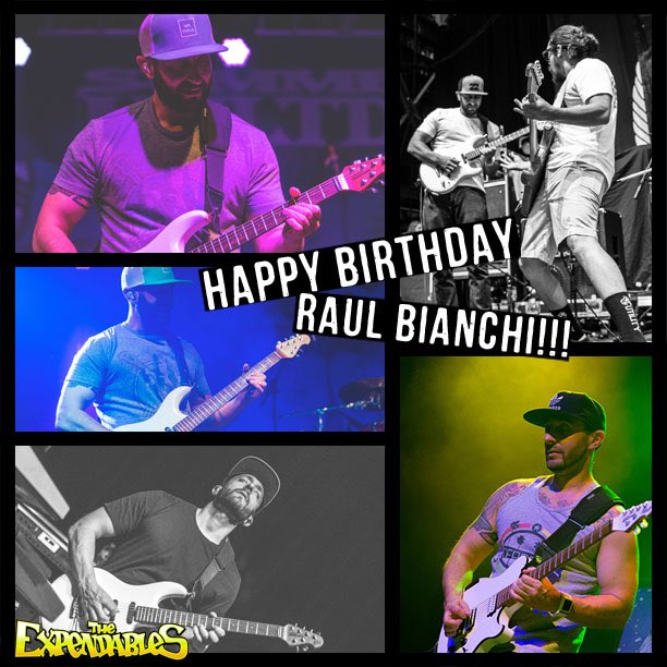 SilverbackMusic's tweet photo. Happy Birthday to #RaulBianchi of #TheExpendables! #ComeGetHigh #PositiveMind #LetLoose #BurningUp https://t.co/CfBQWAr7qL