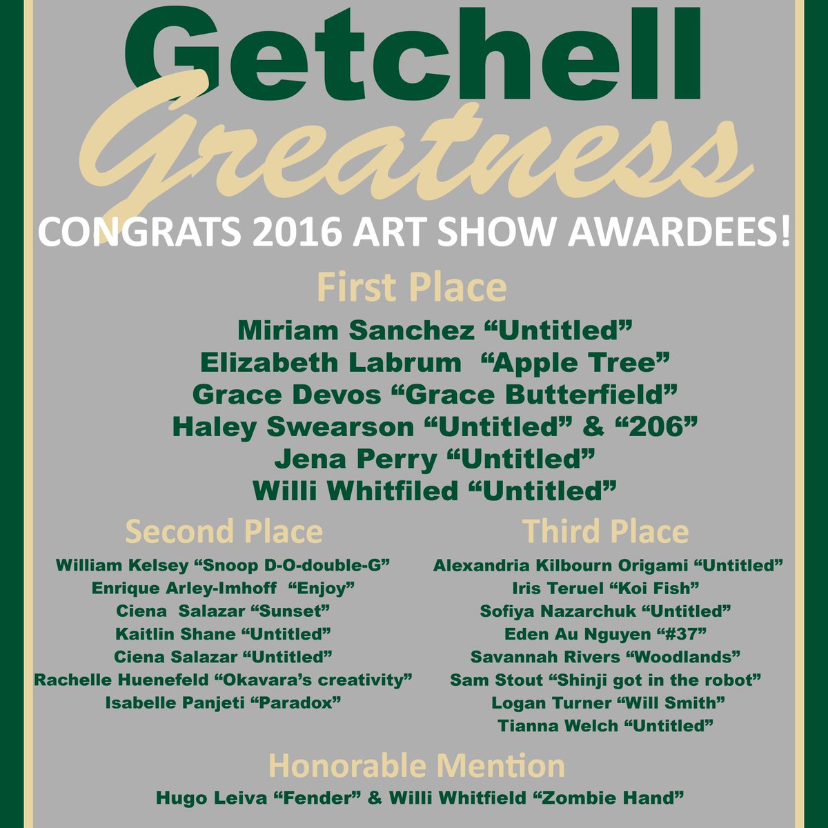 msd25's tweet photo. Thanks #Getchell Art Teachers 4 sharing the creative work of your students & congrats 2 all winners & participants! https://t.co/rIpVDPtvrh
