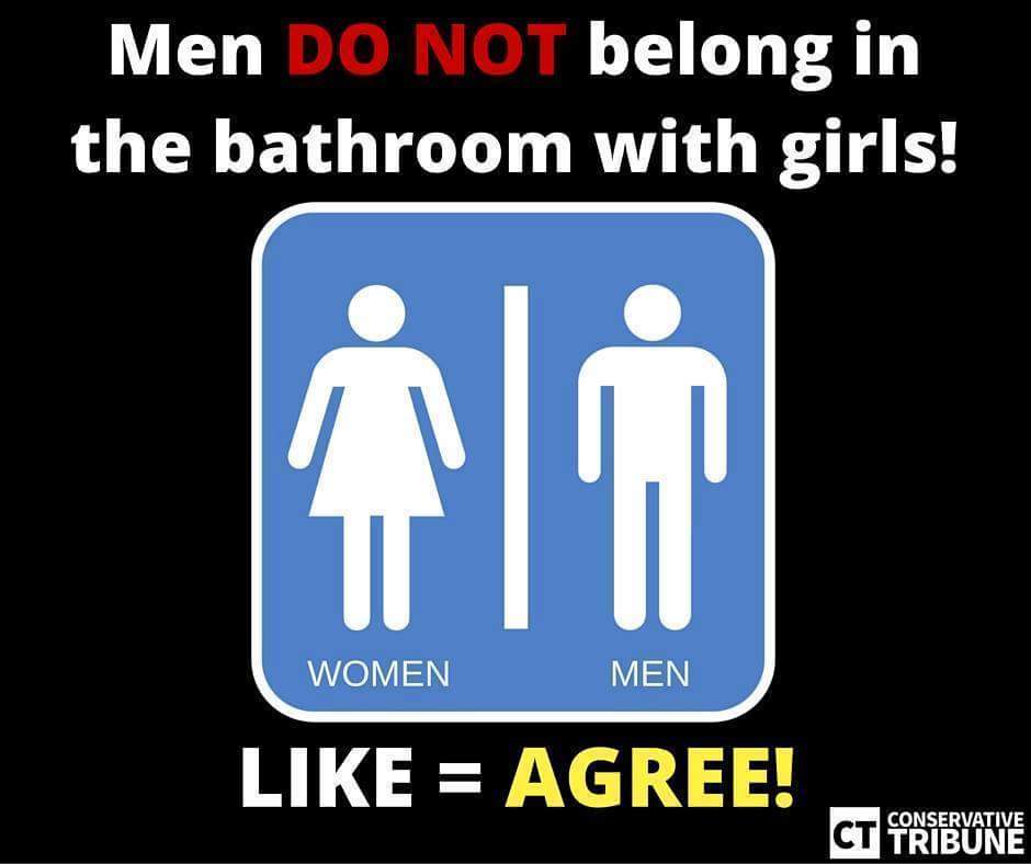 mikandynothem's tweet photo. 🔴RETWEET🔴if you agree with most Americans that men DO NOT belong in bathrooms with girls like Obama wants. #tcot https://t.co/Jahicq6gn8