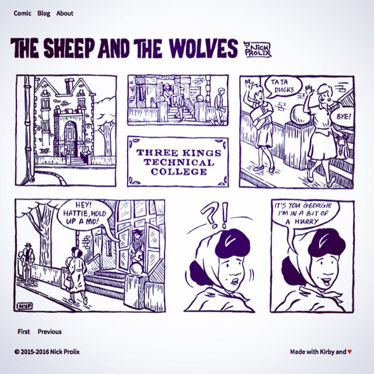 nickprolix's tweet image. Latest episode is up now at thesheepandthewolves.com in which we meet some new faces #webcomics #indiecomics #comics