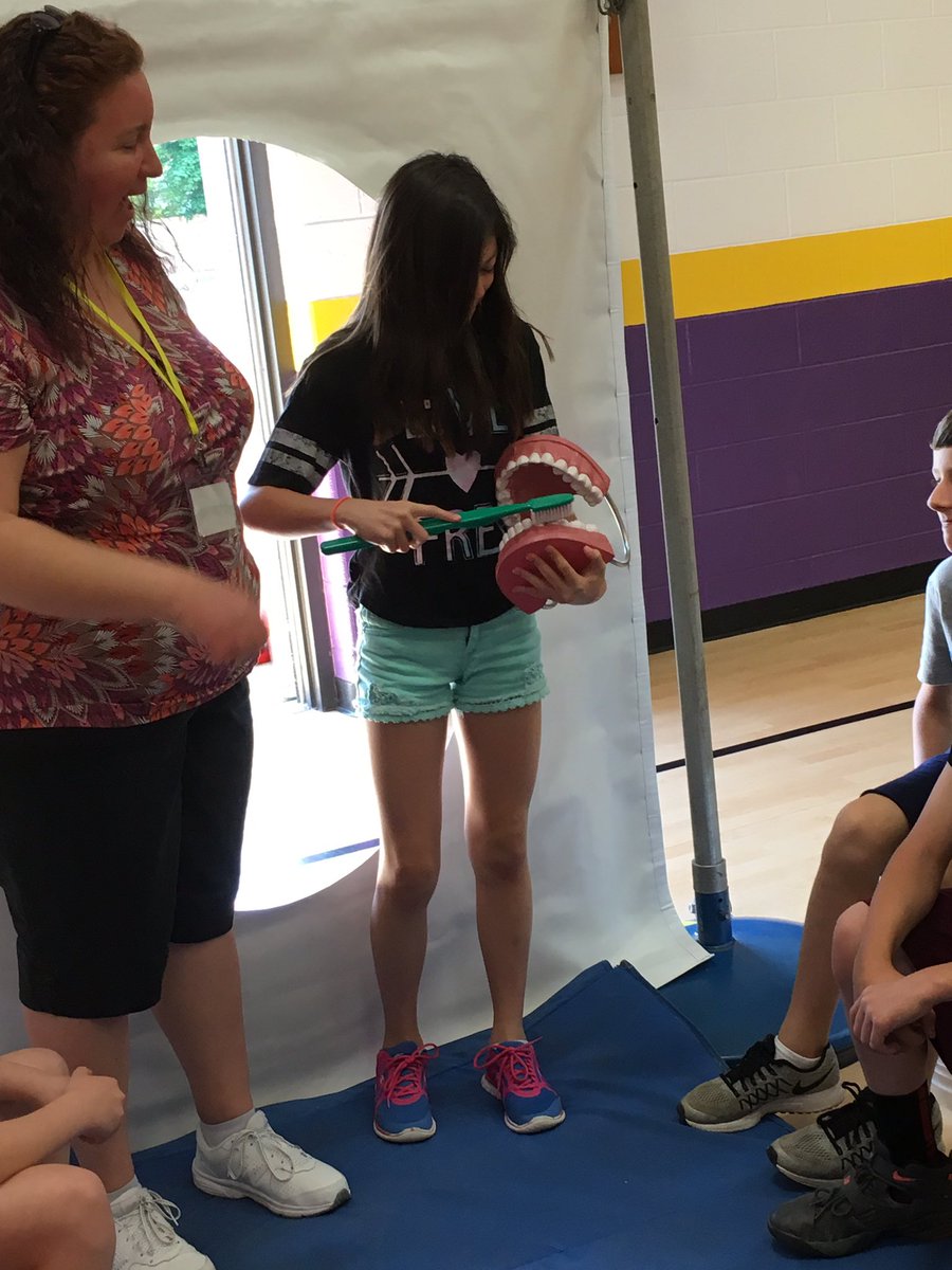 Emily_PLTW's tweet photo. Open wide!! Learning about dental health at the #BodyWalk https://t.co/xDRRwO354U