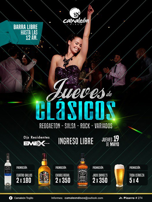 CamaleonDisco's tweet photo. Hoy Ingreso Libre toda la Noche. 
Barra Libre para Hombres y Mujeres hasta las 12:00 los esperamos!!! https://t.co/mkbsNroU8J