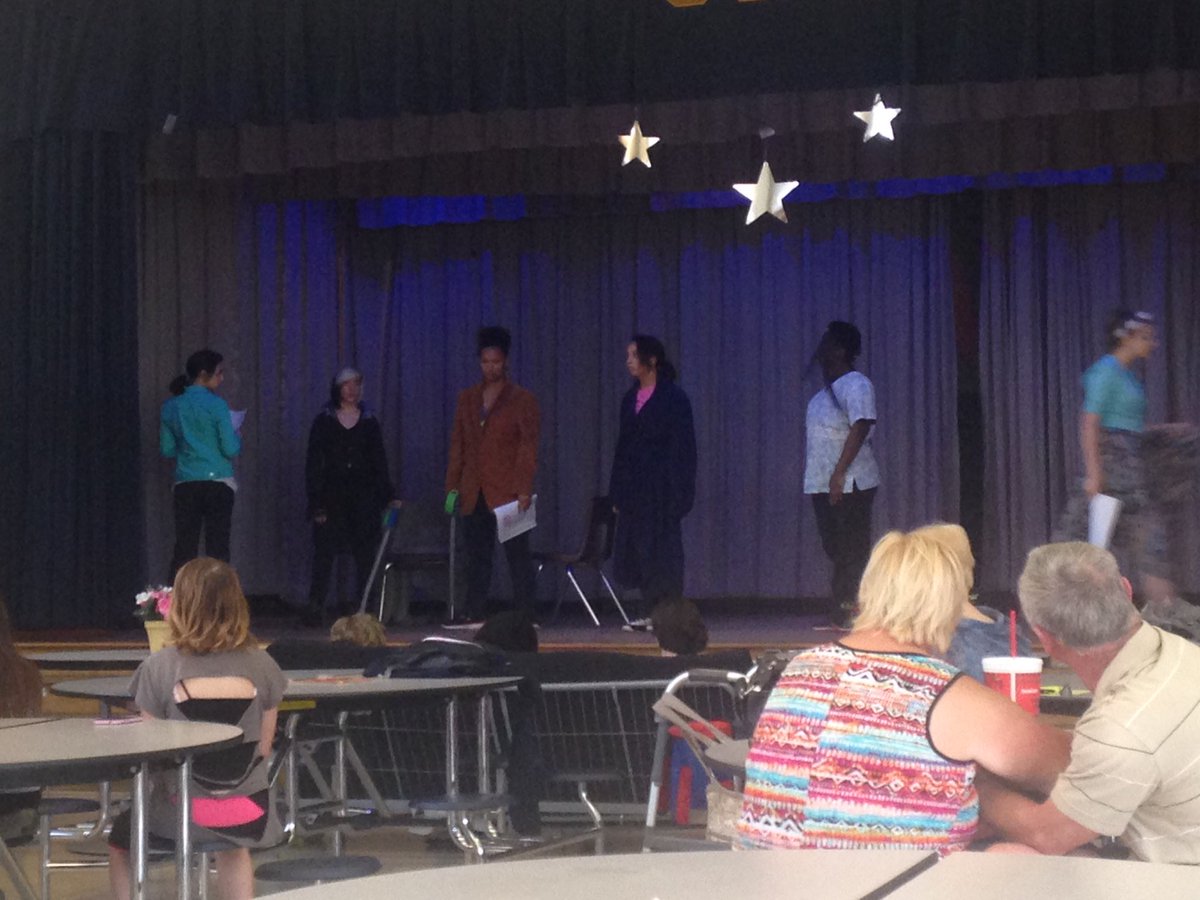 OlmstedSouth's tweet photo. Our 8th grade drama students performing The Tempest. #MagnetShowcase. https://t.co/AhxhLNHWsl