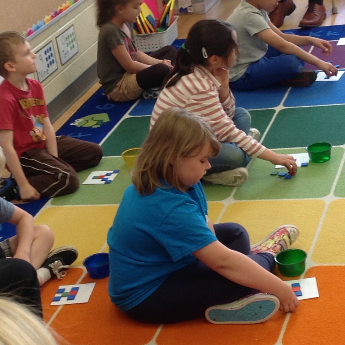 DucPetra's tweet photo. Tile- building-trains, locating with positional language #M4YC lesson #2 @StAlGators #WCDSBAwesome @WCDSBNewswire https://t.co/7gEkINOypC