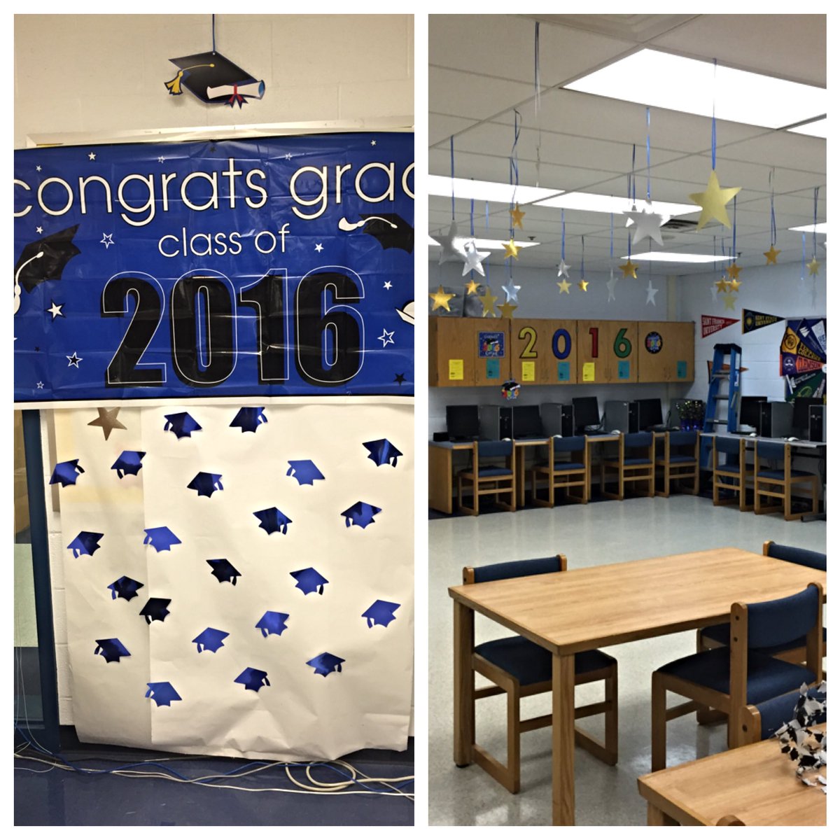 theWPboard's tweet photo. A sneak peak of our College and Career Center decorated to celebrate @WestPoClassof16 tomorrow! https://t.co/LjCbjococw