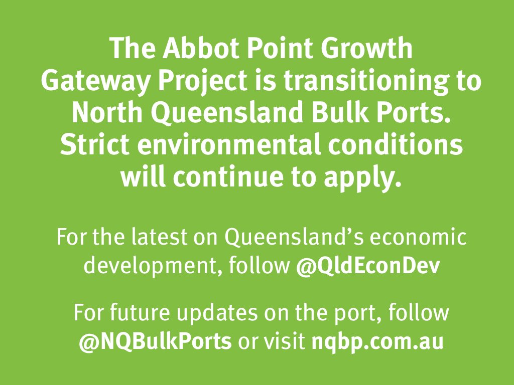 AbbotPoint's tweet photo. @AbbotPoint is on the move. Follow @QldEconDev or @NQBulkPorts for future updates! https://t.co/LUgCa26wfa