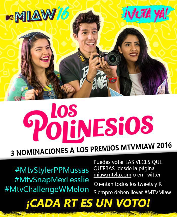 PPTeamKaren's tweet photo. FAMILIA POLINESIA!!! VAMOS CON TODO A VOTAR 
#MtvSnapMexLesslie #MtvChallengeWmelon #MtvstylerPPMussas #MTVMiaw https://t.co/2ZXUSXjvNG