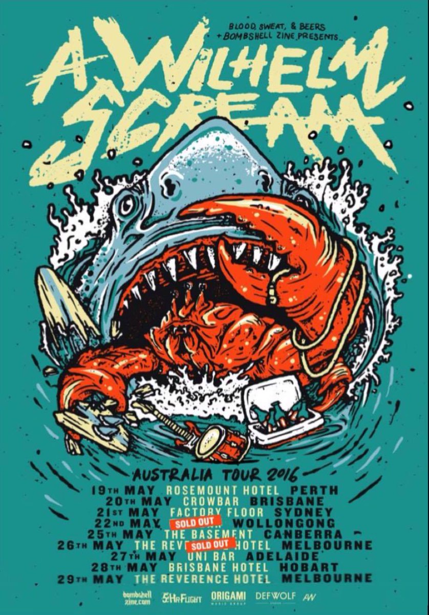 greyface__'s tweet photo. It’s @AWILHELMSCREAM DAY!!! See everyone tonight @CrowbarBris. Can’t. Bloody. Wait. Mate. https://t.co/Wvs6oKvDhA