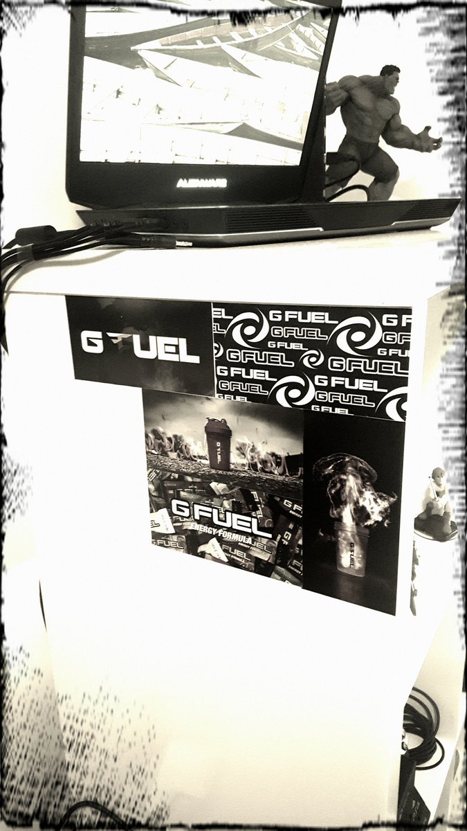 alexkroppmedia's tweet photo. In other news :P my @gfuelenergy sticker collection is coming along slowly :D #GFUEL #gamer #htm46 ๐ https://t.co/tkqpCQ6AMY