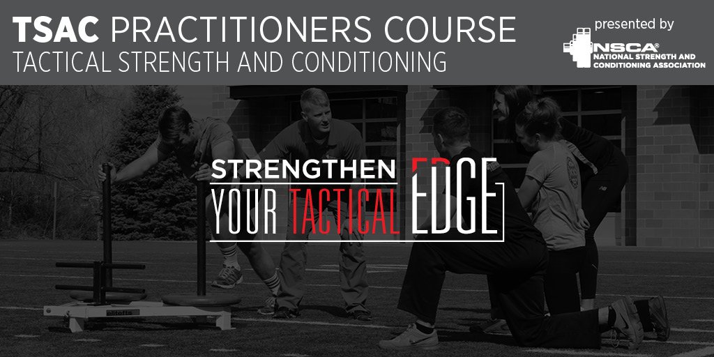NSCA's tweet photo. Decrease injury risk, increase longevity of tactical professionals: 5/23 Denver #TSACcourse https://t.co/bK507cKInY https://t.co/KDNgvOp7GM