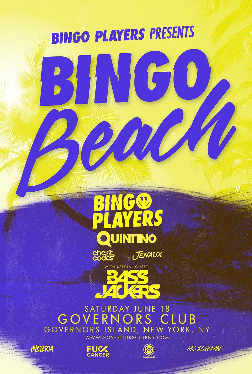 alexaapalfi's tweet photo. Governors Island is back! Bingo Beach ft @bingoplayers @QUINTINOO @Bassjackers DM/TEXT for tickets #bashconcepts https://t.co/sr580Wnhsd