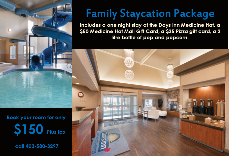 DaysInnMedHat's tweet photo. Fantastic Family Deal, while supplies last! #maylong2016 #family #staycation https://t.co/mB9w5L6wdX