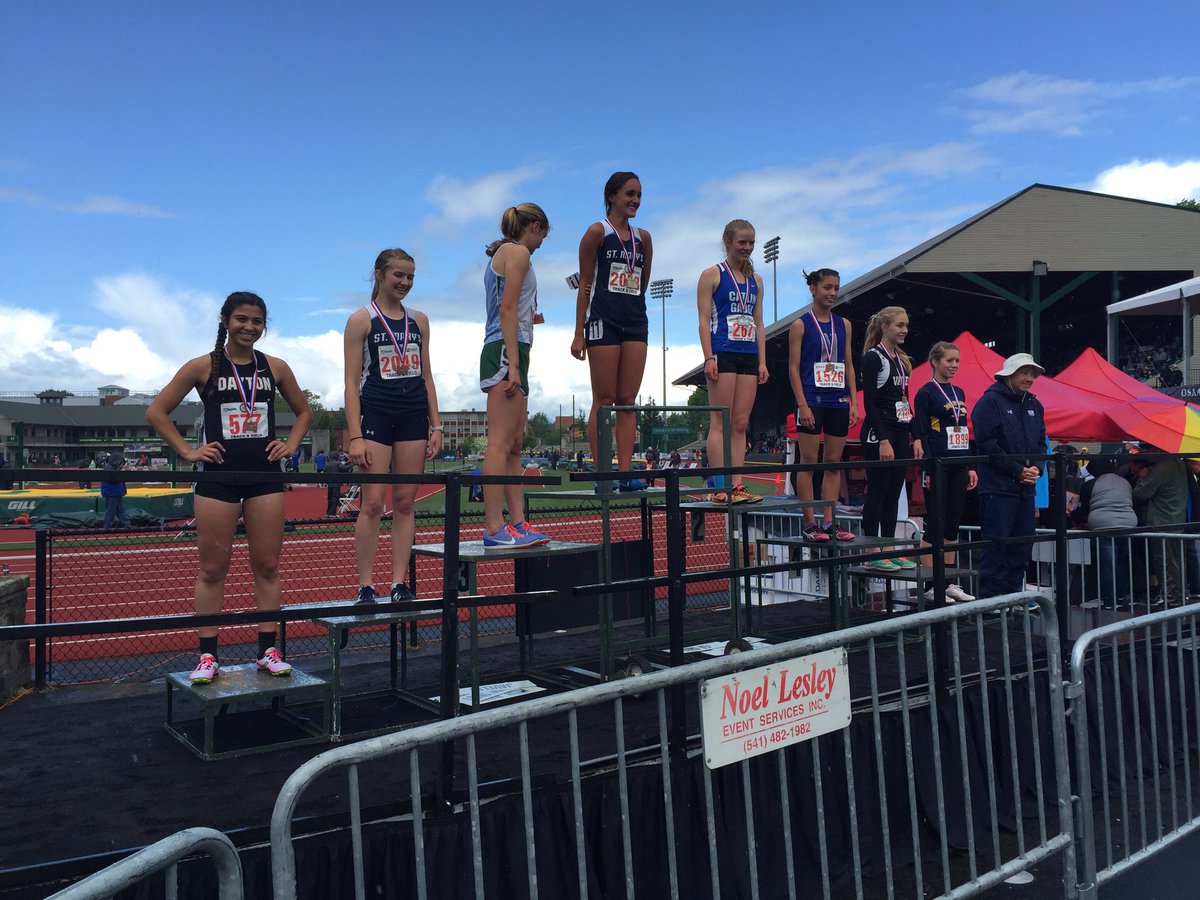 KDRVSports's tweet photo. St. Mary's Marissa Dobry finishes first in the 3000 meter race. #StateChampion @OSAASports https://t.co/FBbg3uBoel