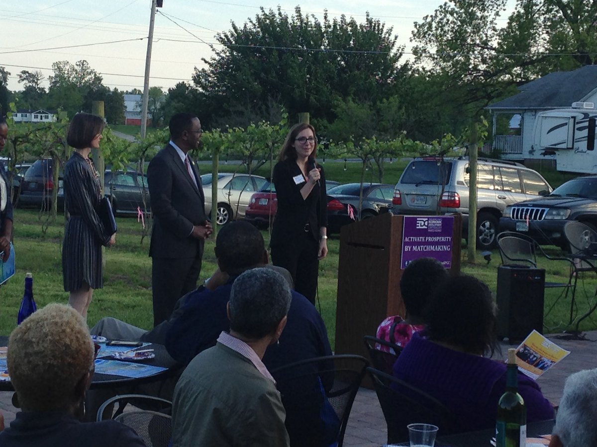 .<a href="/MariePurk/">Marie Purkert</a> let the crowd know <a href="/cclengr/">christopher consultants, now IMEG</a> isn't just a VA company! Excited to expand our relationship w/ <a href="/ExpandPGC/">Prince George's EDC</a>.