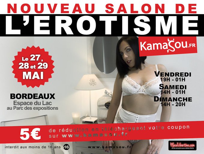 Retrouvez nous au salon &eacute;rotique de #Bordeaux, le 27, 28 et 29 Mai sur le stand @sweetprodX. #erotisme<a href="/tag/bordeaux"class="tags">#Bordeaux</a><a href="/tag/show"class="tags"><span>#show</span></a><a href="/tag/erotisme"class="tags"><span>#erotisme</span></a>