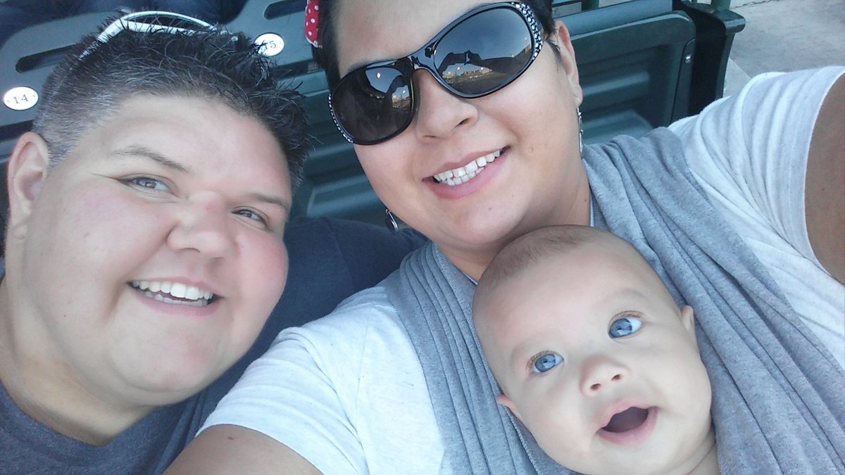 Aja_michael's tweet photo. 3 months old and already at his second #TinCaps game. #bigfun https://t.co/uztR7DzGbT