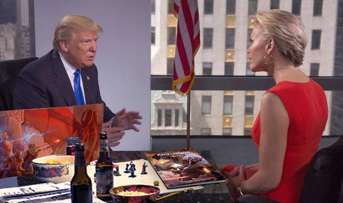 DungeonsDonald's tweet photo. I look forward to playing D&amp;D w/ @megynkelly. Will be interesting what she rolls up—I think she will be an elf. #DnD https://t.co/puU58hr7Cg