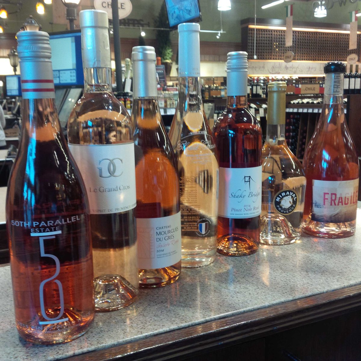 CoopWineSpirits's tweet photo. Oh the #Beautiful #ColoursOfSummer.... #DrinkPink #Provence #BradPitt #Miraval #50thParallel #OrinSwift #ShakyBridge https://t.co/jtF08tp9mO