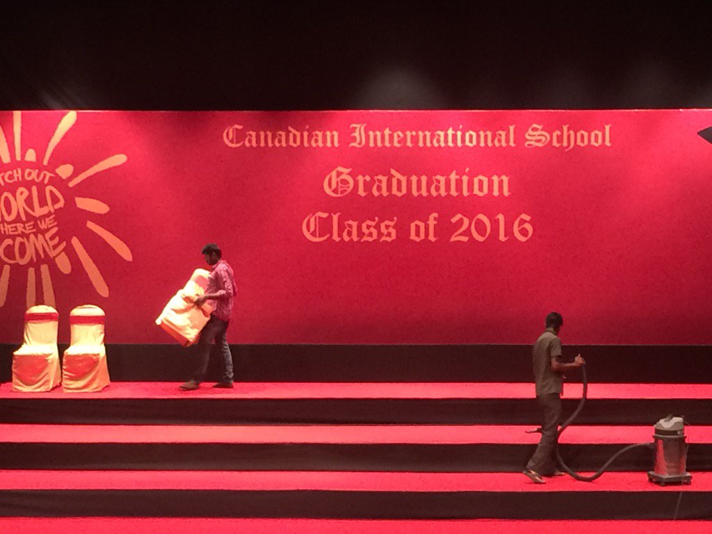MKells's tweet image. Tonight over 50 students become #cisblearns class of 2016! #donotrain The stage will be full tonight.