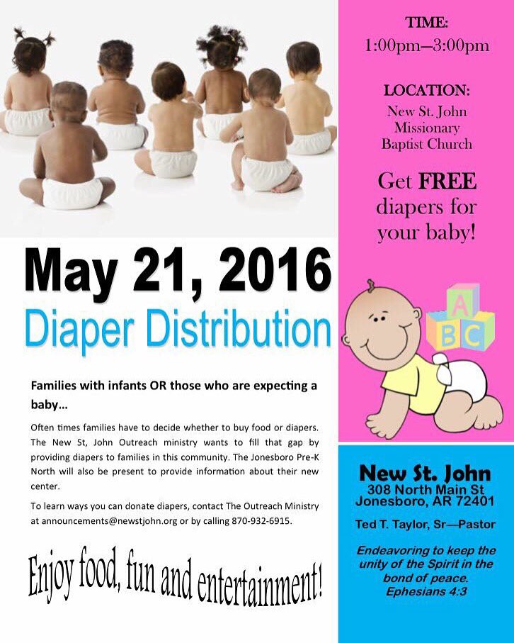 QueBee1913's tweet image. #diaperdistribution #newstjohnmbc #may21 #jonesboro #Arkansas