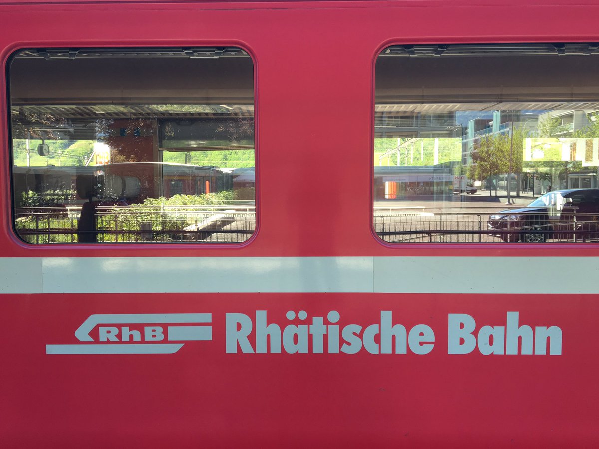 Bernina Express runs on narrow gauge route maintained by Rhätische Bahn (Rhaetian Railway).
