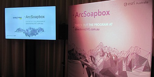 esriaustralia's tweet image. Check out the new stream on the block at #ArcLab - ArcSoapbox - during  lunch and afternoon tea at #DirectionsLIVE