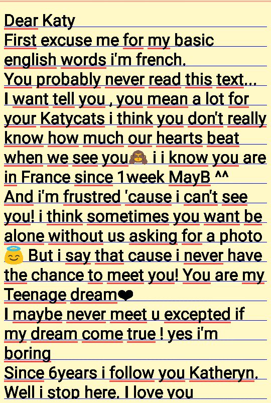 AlissiaPerry's tweet photo. MESSAGE FOR @katyperry. https://t.co/3Q8NikhuYS