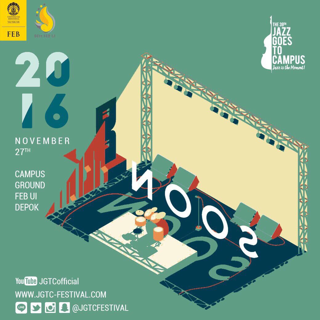 JGTCfestival's tweet photo. THE WAIT IS OVER! The oldest and one of the biggest jazz festival in Indonesia is back. @JGTCfestival #jgtc39 https://t.co/rKYfJPAkht