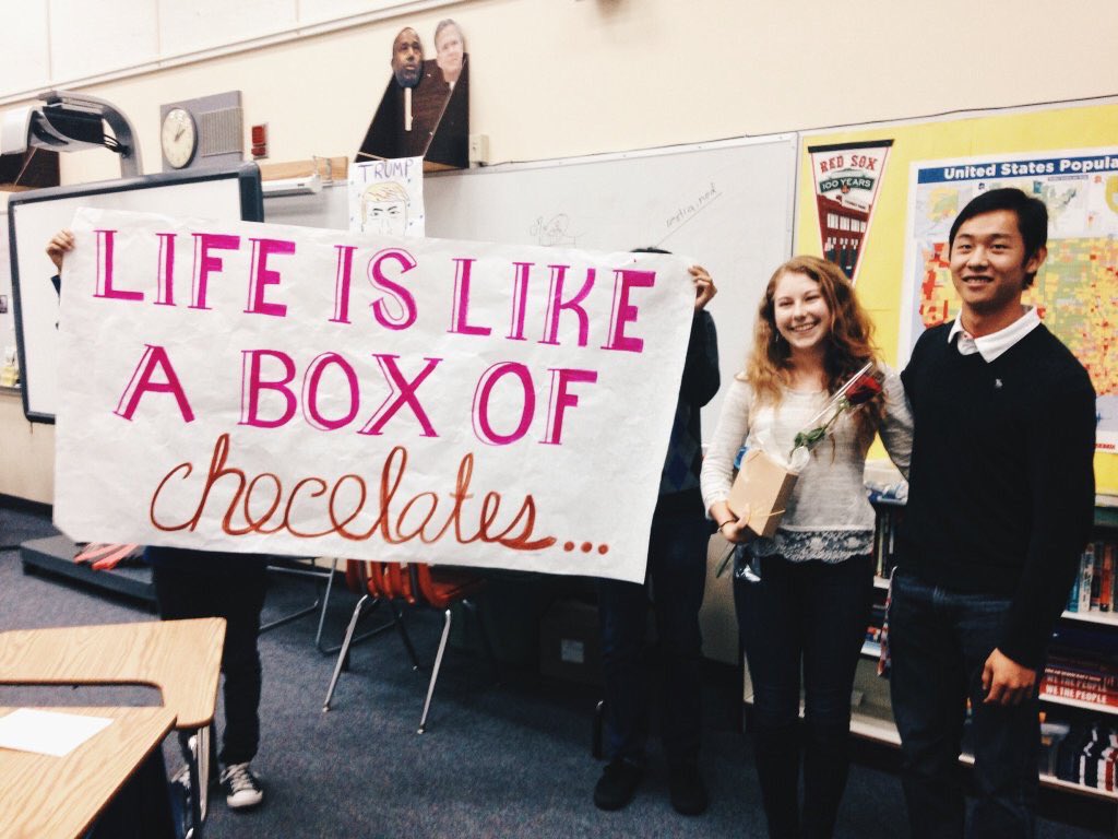 uchsprom2k16's tweet photo. Life is like a box of chocolates...but if you're lucky like Elena K., you get a date w/ Jun KOBEyashi ππ― #29thPick https://t.co/s6HgbX2HRc