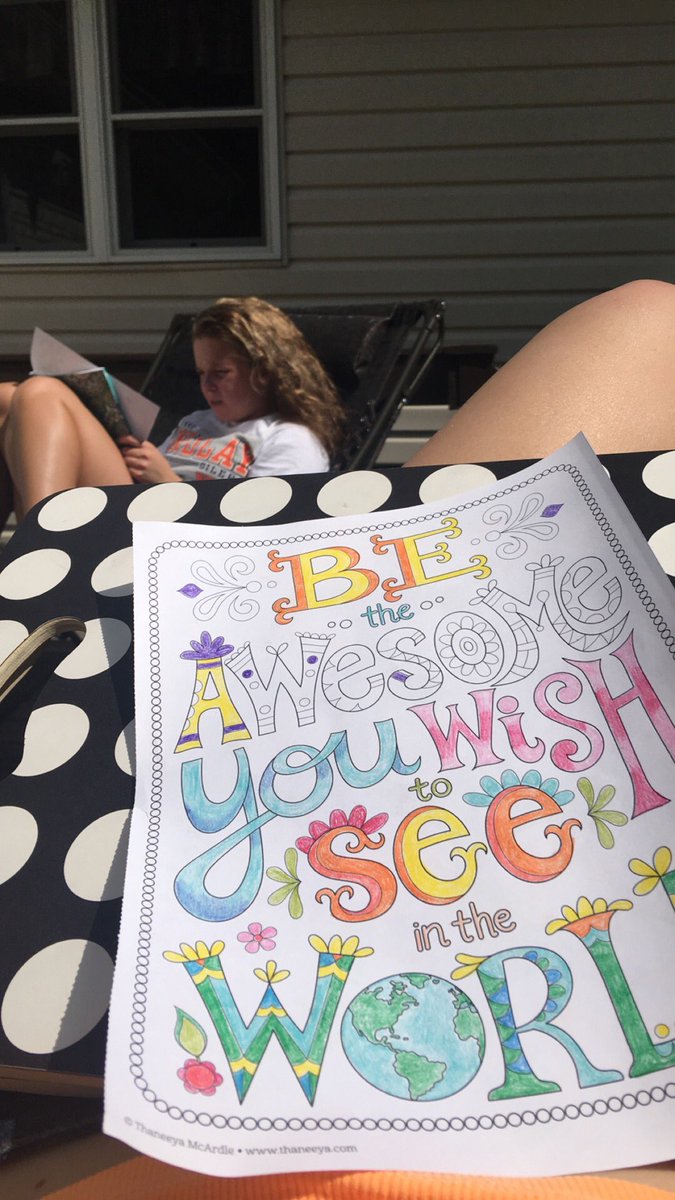 Court_Goodin's tweet photo. Nothing better than coloring on the back porch with your best friend! I hope you start feeling better! 😘 https://t.co/gfBixdAS3p