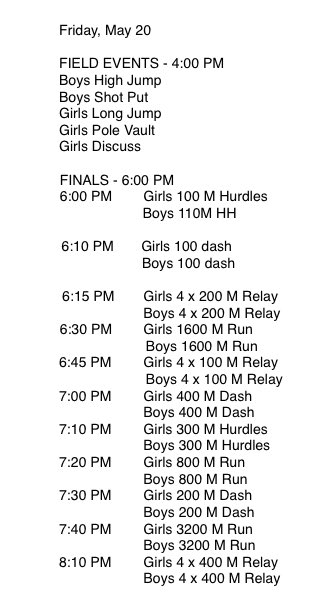 NORO_Track's tweet photo. Tomorrows meet (district finals) is in the same place as Wednesday! https://t.co/K15C52dkfe