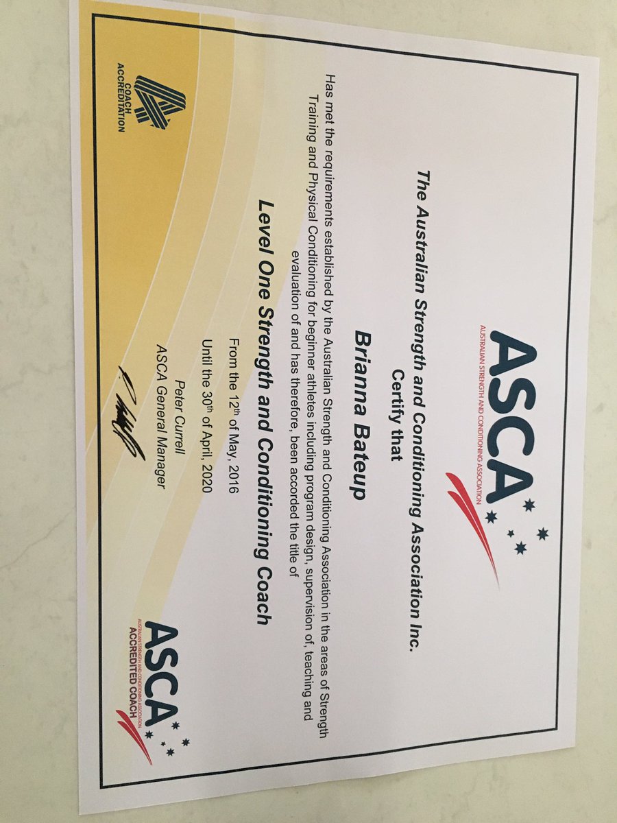 Pretty stoked to finally tick this one off the list! Look forward to eventually doing my level 2!! <a href="/ASCA_Conf/">ASCA</a>