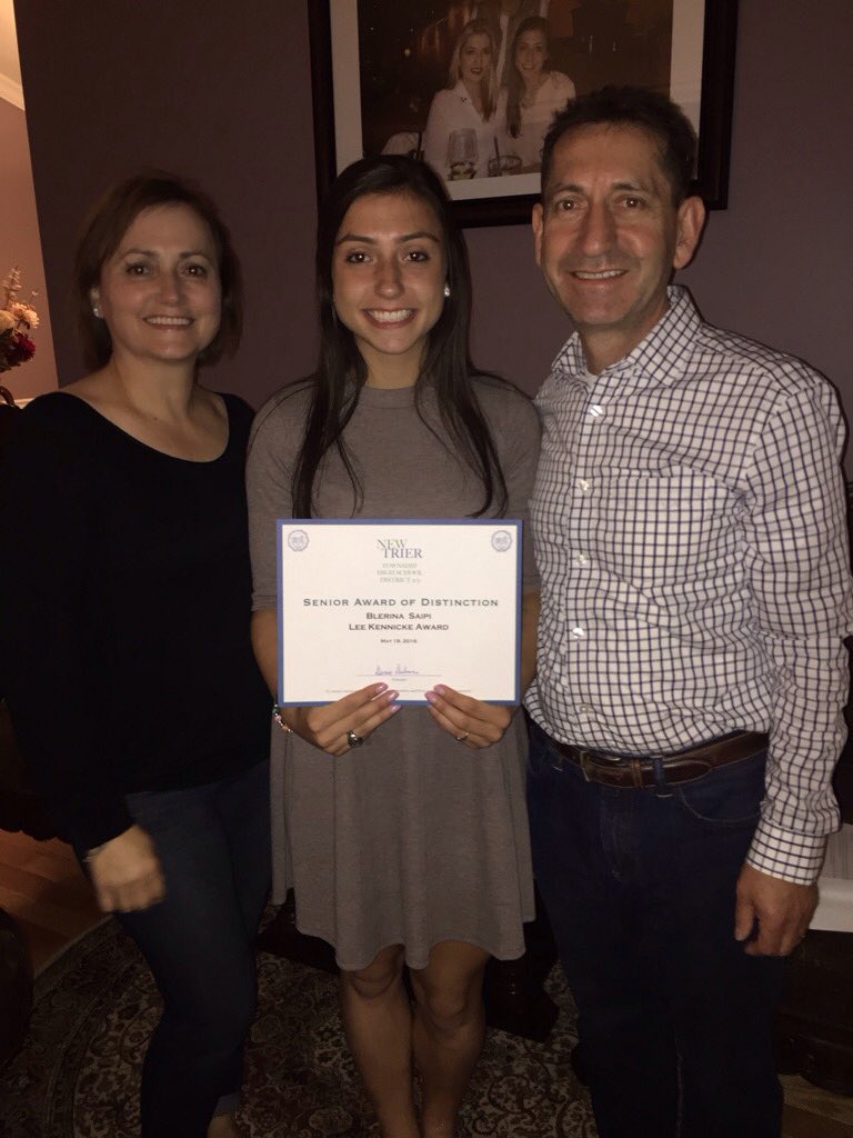 Proud to honor <a href="/ntgs_varsity/">New Trier Girls Soccer</a> Bina Saipi as  2016 Lee Kennicke Award winner! #gotrevs