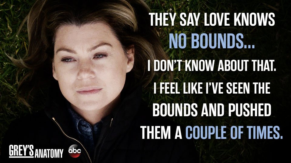 GreysABC's tweet photo. "They say love has no bounds..." #GreysAnatomy https://t.co/xovQo4rQ3g