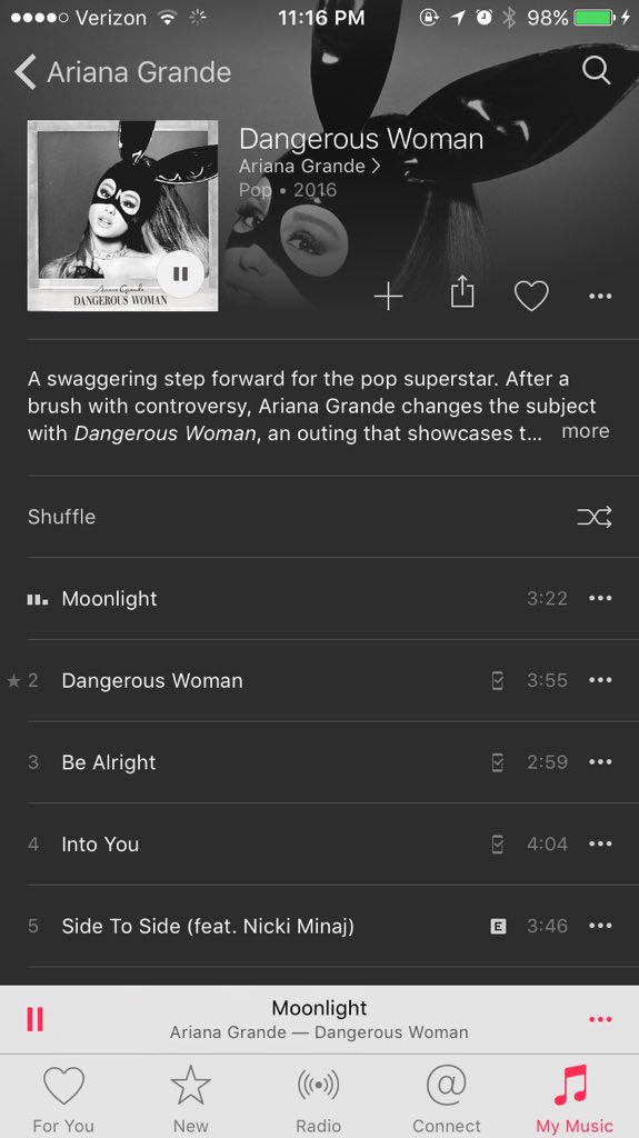 GrandeJuwan's tweet photo. ITS OUT! #BuyDangerousWomanOniTunes https://t.co/4xgU0uszLK