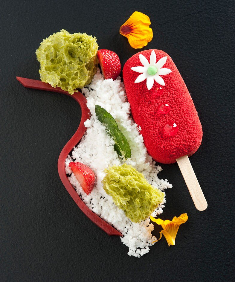 #Fraisier Stick &amp; 30 Seconds Pistachio Cake with Olive Oil powder <a href="/wassempchef/">wassim orfali</a> 
 #Morfali #Mydubai