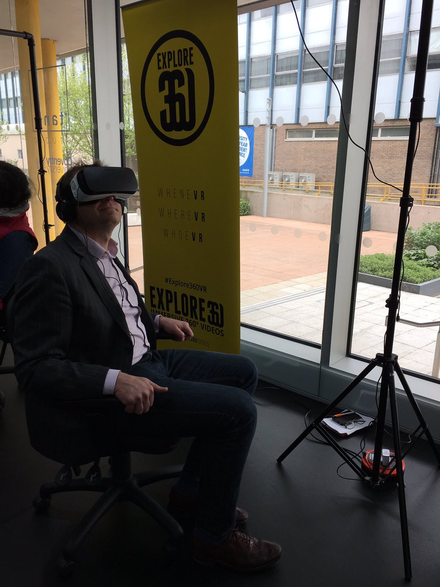 Explore360VR's tweet photo. @david_hbm trying #VR at #CovStoryFest #Explore360VR https://t.co/gjuSmC5ckk