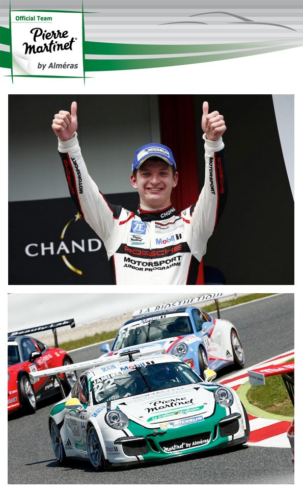 Podio para el equipo Martinet by Almeras en el Porsche Mobil 1 Supercup en Barcelona ¡Felicidades!  #MathieuJaminet
