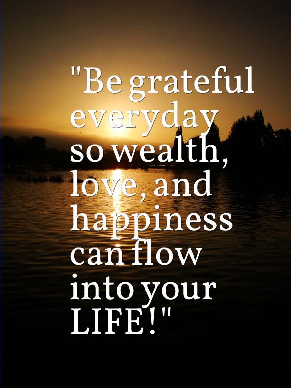 ProgramFor's tweet image. Be grateful everyday so #wealth, #love and #happiness can flow into your life.