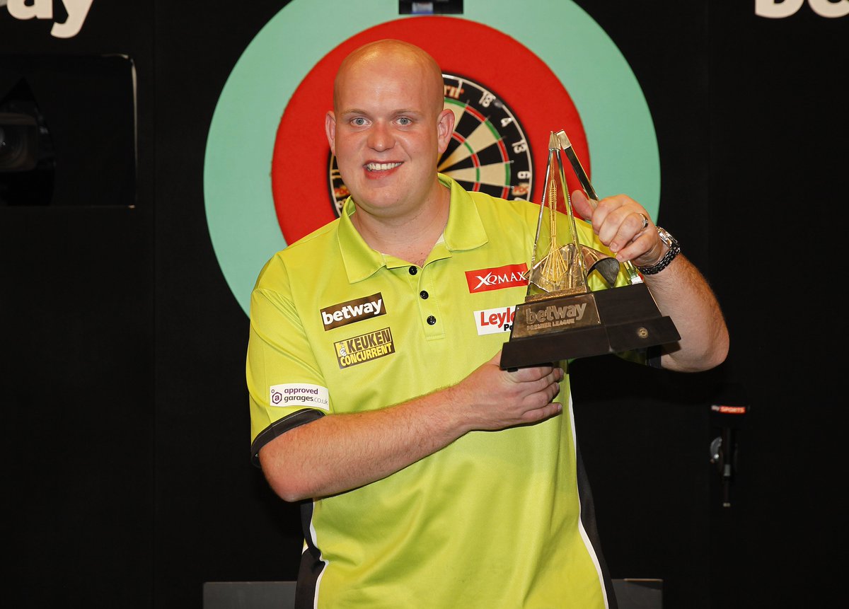 MvG180's tweet photo. REPORT: Premier League Darts: Unstoppable van Gerwen Storms to Title: https://t.co/1O9n9DOKTN #Darts https://t.co/Bg60M4zwMG