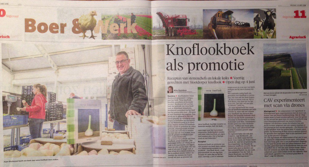 #Knoflook Topteler <a href="/BiesKnoflook/">BiesheuvelKnoflook</a> in de krant! Mooi stuk Arjan!