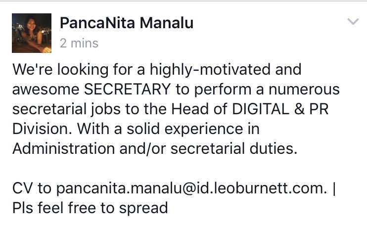 Secretary for hire !